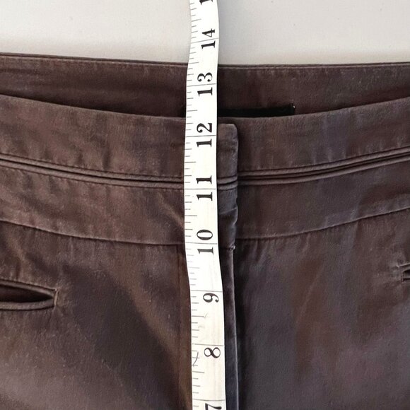 Lane Bryant Brown Cropped Stretch Pants Womens Size 20 Cotton/Spandex VGUC! - Picture 12 of 14